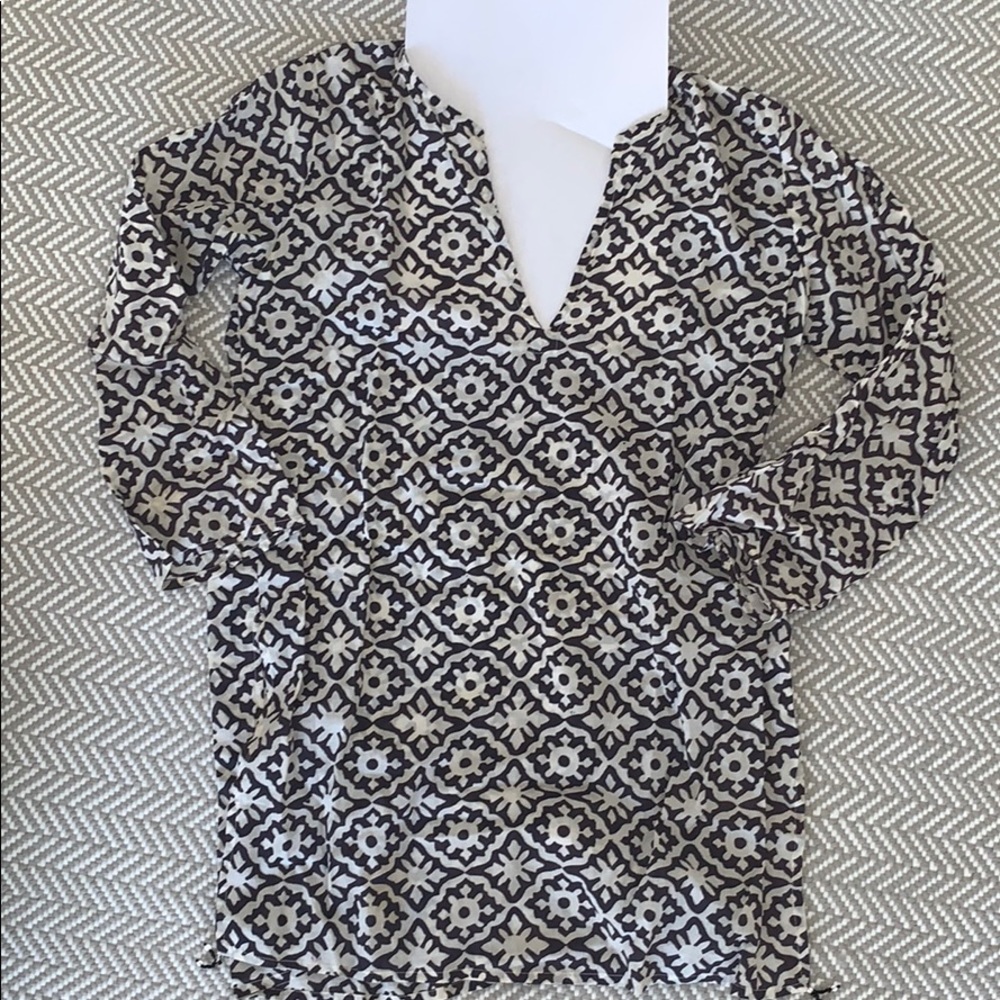 Roberta Roller Rabbit brown pattern tunic S